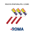 Rolo De Lã Roma 15cm Natural 245-15