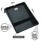 Rolo De Pintura 23cm + Suporte Garfo Gaiola + Pincel Trincha