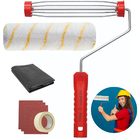 Rolo De Pintura Antirespingo + Suporte Garfo + Manta Lona Plá