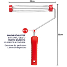 Rolo De Pintura Poliamida + Suporte Garfo Gaiola 23cm + Bande