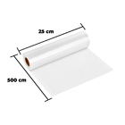 Rolo De Saco Plástico Bobina 25cm X 5m Com Ranhuras Para Sela