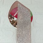 Rolo Fita Aramada Rose Gold Enfeite Natal 6,3cm 9m Kit 6pçs