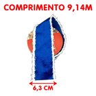 Rolo Fita Aramadas Azul Decoração Natal 6,3cm 9,14m Kit 4pçs