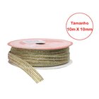 Rolo Fita De Juta Dourada Natal Decoração Natalina 10mm X 10m