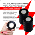 Rolo Fita Isolante Antichamas Preta Pvc Profissional Para Fio