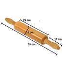 Rolo Giratório Para Massa Madeira