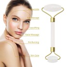 Rolo Massageador Facial Pedra Quartzo Anti Estresse E Anti Ru