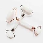 Rolo Massageador Facial Pedra Quartzo Anti Estresse E Anti Ru