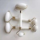 Rolo Massageador Facial Pedra Quartzo Anti Estresse E Anti Ru