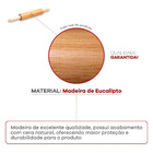 Rolo Para Massa Em Madeira Stolf 43cm