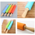 Rolo Para Massas 47x6cm Silicone E Madeira