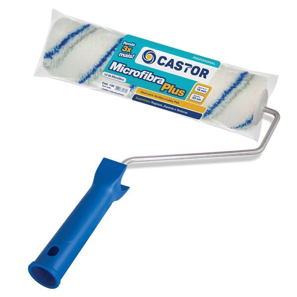 Rolo Para Pintura Lã Microfibra Plus 18mmx23cm C/cabo - Castor | Leroy ...