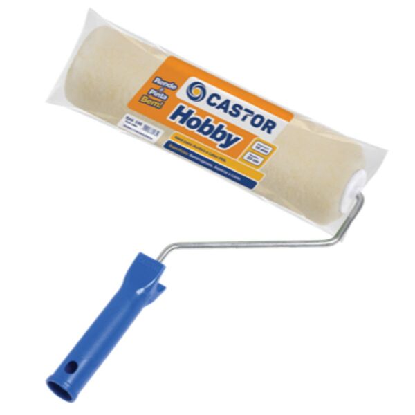 Rolo Pintura Castor Lã Hobby 16mm X 23cm Com Cabo