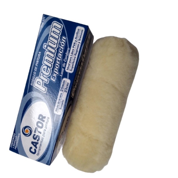 Rolo Pintura Castor Lã Premium Exportação 25mm X 23cm Sem Cabo