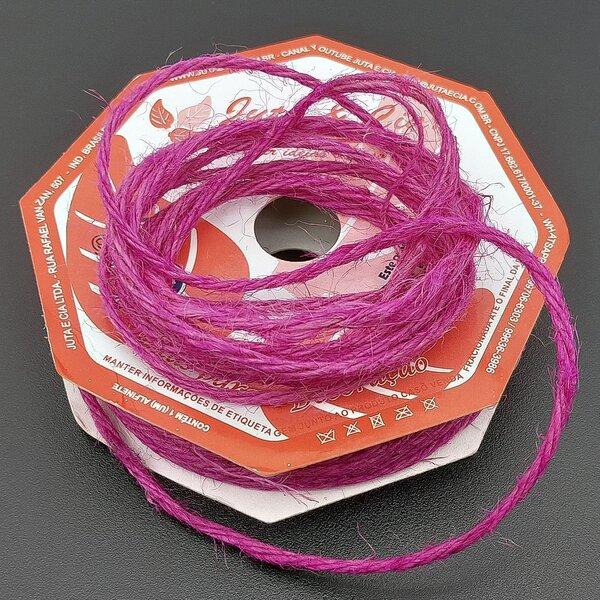 Rolos Fio De Juta Decoração Natal Cordão Rosa 20m Kit 8pçs