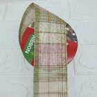 Rolos Fita Aramada Xadrez Decoração Natal 6,3cm 9m Kit 10pçs