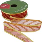 Rolos Fitas Aramada Enfeite Natal Gliter 2,5cm 3m Kit 12pçs