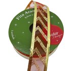 Rolos Fitas Aramada Enfeite Natal Gliter 2,5cm 3m Kit 12pçs