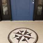 Rosa Dos Ventos Em Mosaico Cerâmicas - 70cm