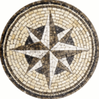 Rosa Dos Ventos Em Mosaico Exclusivo - 100cm