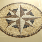 Rosa Dos Ventos Em Mosaico Para Piso - 120cm