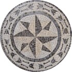 Rosa Dos Ventos Em Mosaico Roma I - 100cm