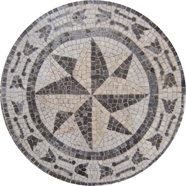 Rosa Dos Ventos Em Mosaico Roma I - 100cm
