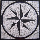 Rosa Dos Ventos Em Mosaico Rosone Fiorentino - 90 Cm