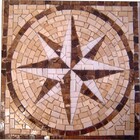 Rosa Dos Ventos Em Mosaico Rosone Fiorentino Ii Rústico - 90cm