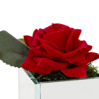 Rosa Vermelha Vaso Espelhado 8cm