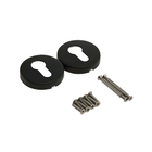 Roseta para Porta Aço Pintado Preto Fosco Sara Inspire