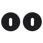 Roseta para Porta Aço Pintado Preto Fosco Sara Inspire