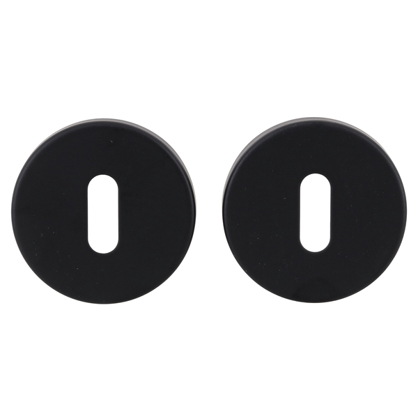 Roseta para Porta Aço Pintado Preto Fosco Sara Inspire