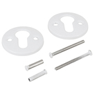 Roseta para Porta de Entrada Aço Pintado Branco Lina