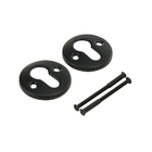 Roseta para Porta de Entrada Aço Pintado Preto Lina