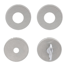 Roseta para Porta Banheiro Aço Inox Cromado Acetinado Prata 84 Arouca