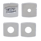 Roseta para Porta Banheiro Aço Inox Cromado Prata 81 Arouca