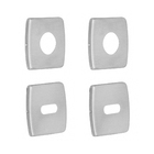 Roseta para Porta Interna Aço Inox Cromado Acetinado Prata 81 Arouca