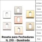 Roseta Quadrada Para Fechadura Inox Rosê Italy Line - Il210-r