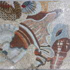 Rosone Mosaico Contemporâneo Conchas Do Mar - 150x160cm