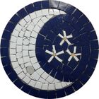 Rosone Mosaico Contemporâneo Lua Em Mosaico Ii Cerâmica - 80cm