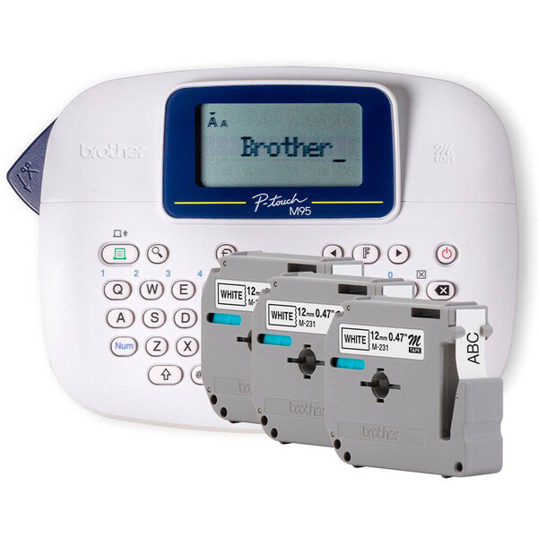Rotulador Eletrônico Portátil Brother Branco Com 3 Fitas - Pt