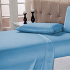 Roupa De Cama 200 Fios Super Macio Solteiro 3 Peças Azul Casa