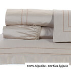 Roupa De Cama King Size Cáqui 400 Fios Egípcio 100% Algodão 4