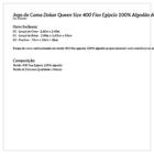 Roupa De Cama Queen 400 Fios Egípcio Azul 100% Algodão Bordad