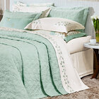 Roupa De Cama Solteiro Palha / Verde 200 Fios 100% Algodão 3