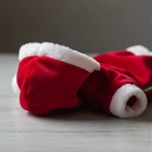 Roupa De Natal Para Cachorro Com Capuz Vermelha - Tam. G