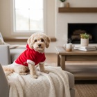 Roupa De Natal Para Cachorro Com Capuz Vermelha - Tam. P