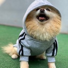 Roupa Para Cachorro Moletom Com Capuz Cinza - Tam. M