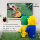 Roupa Para Cachorro Seleção Brasileira Modernpet Azul - P